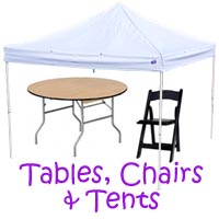 La Canada chair rentals, La Canada tables and chairs